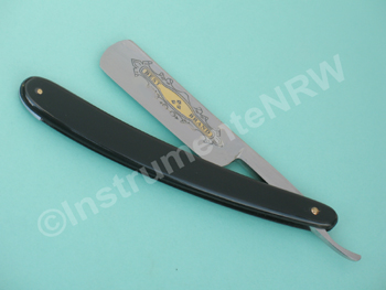 Rasiermesser mit Goldätzung 5/8" Halbhole Klinge