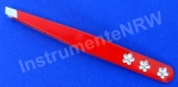 Pinzette Zupfpinzette schr�g ROT INOX