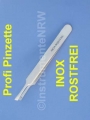 Pinzette Zupfpinzette SCHR&Auml;G mit F&uuml;hrung INOX