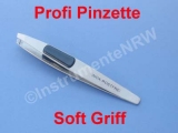 Pinzette mit Softgriff SCHR�G 4mm INOX