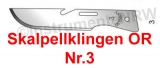 10 sterile OR Skalpellklingen Skalpell Klingen Nr.3 NEU