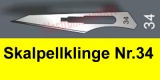 10 sterile Skalpellklingen Skalpell Messer Klingen 34