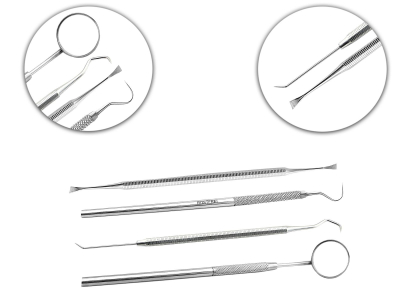 Sonde + Kratzer + Mundspiegel