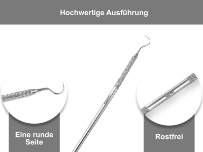 Zahninstrumente Set Zahnsteinentferner Zahnsonde Zahnsteinkratzer Zahnreiniger 2er Set