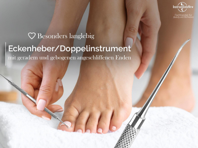 Doppel Nagel-Eckenheber gerade & gebogene Enden