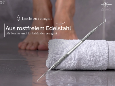 Doppel Nagel-Eckenheber gerade & gebogene Enden