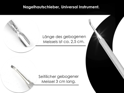 Hohlmeissel gebogener Meiel + Spatel PROFI Instrument