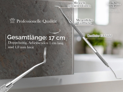 Doppel Nagel Eckenheber mittlere breite Enden