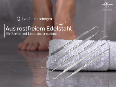 Fu�flege Nagel-Eckenheber Set mit Eckenfeile