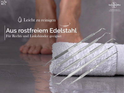Fu�flege Nagel-Eckenheber Set mit Eckenfeile