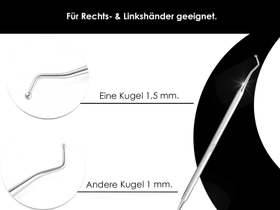 2er Set Kugelstopfer Kugel-Doppelinstrument Modellierinstrument