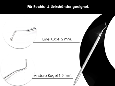 2er Set Kugelstopfer Kugel-Doppelinstrument Modellierinstrument