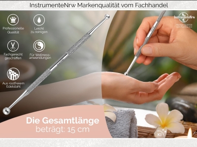 Akupressurstift Akupunktur-Stab 2 Kugeln 5/10 mm
