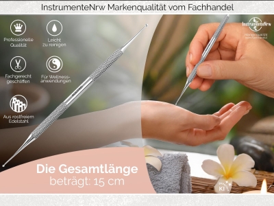 Punktsucher Akupunktur-Stab Akupressurstift Set Massage Stifte Set 6/9 mm und 1/2 mm Reflexzonen Massagestift aus Edelstahl