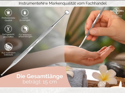 2-Teiliges Akupressurstift Set 2/5 + 3/7 mm Akupunkturstab Punktsucher Massage Stift - Edelstahl Rostfrei