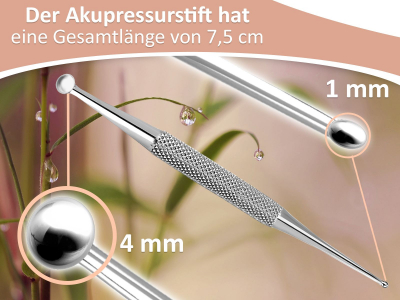 Mini Akupressur Stab Massage Stbchen 1/4mm Akupunkturstbchen Akupressurstift ideale Hilfe fr eine entspannte Massage 7,5 cm