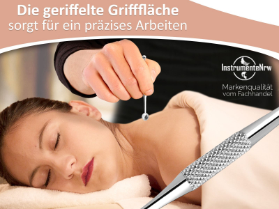 Akupressurstift Massagestick Akupunktur-Stab Stbchen 5/8 mm Shiatsu Massage-Gert in Mini Ausfhrung 8 cm - Edelstahl Rostfrei