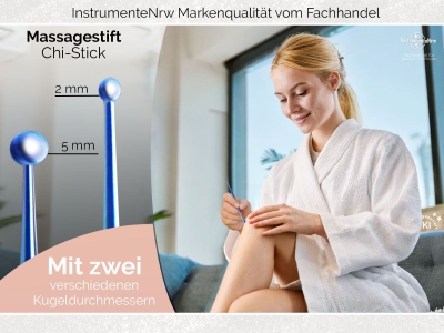 Akupressurstift Massagestab Triggerpunkt Selbstmassage Edelstahl 2/5 mm Akupunktur-Stift