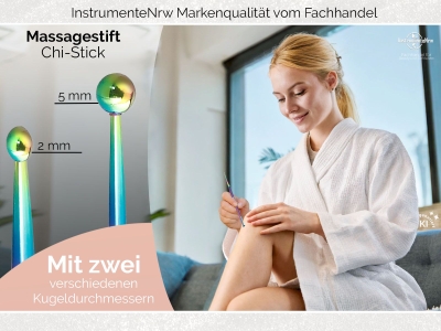 Akupressurstift Massagestab Massage Edelstahl Titan 2/5 mm Akupunktur Stift Akupressur Stift