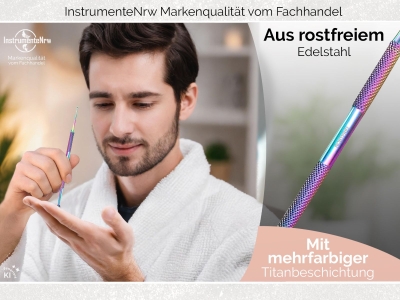 Massagestab Selbstmassage Akupressurstift Meridianstift Edelstahl 1/4 mm Akupunktur-Stift Akupressur-Stift