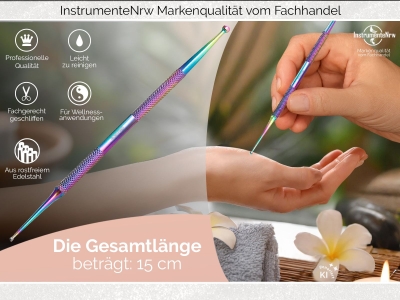 Massagestab Selbstmassage Akupressurstift Meridianstift Edelstahl 1/4 mm Akupunktur-Stift Akupressur-Stift