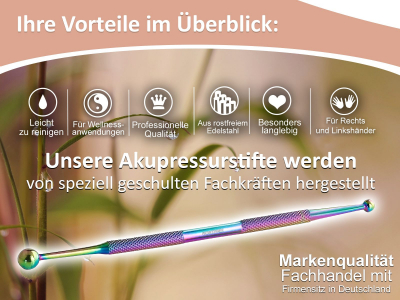 Triggerpunkt Drcker Massagegert Akupressurstift Kugel 5/8 mm Edelstahl Akupunktur-Stift Akupressur Punktsucher Selbst-Massage