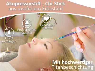 Massageroller Akupressur-Stift Triggerpunkt Drcker Edelstahl 3/7 mm Akupressurstift Akupunktur