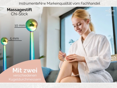 Triggerpunktmassage Akupressur-Stift Akupunktur-Stift 5/10 mm Punktsucher Edelstahl Titan Kugel