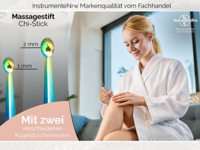 Massagewerkzeug Triggerpunkt Akupressurstift Titan Edelstahl 1/2 mm Akupunktur-Stift Akupressur-Stift Massagestab