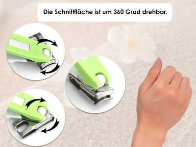 Nagelknipser Nagelschere Manikre Pedikre Knipser - 360 Grad Drehbar  Fupflege Nagelschneider Nail Clipper zum Krzen von Fingerngel und Fungel