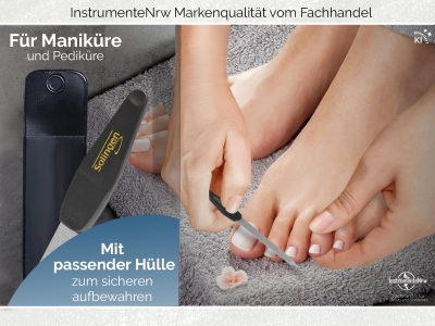 Nagelfeile aus Solingen Manik�re Saphirnagelfeile 13,5 cm Fein/Grob