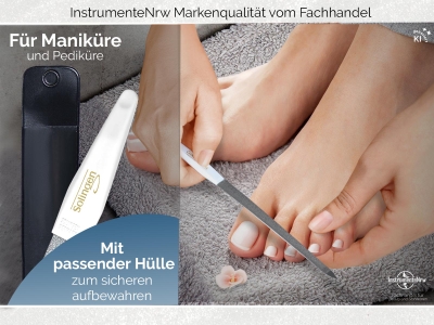 Nagelfeile Hohlfeile aus Solingen Manik�re Saphirnagelfeile Fein/Grob 20 cm