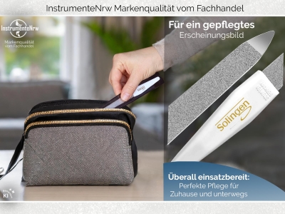 Profi Nagelfeilen Set aus Solingen Manik�re Feile 2-Seitig Fein/Grob Saphirnagelfeilen zur optimalen Nagelpflege