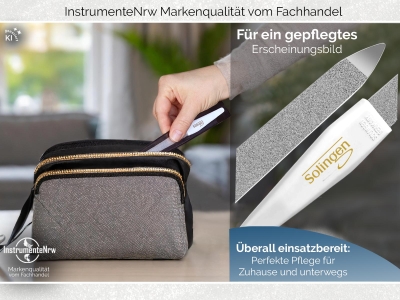Profi Nagelfeilen Set aus Solingen Feilen 2-Seitig Fein/Grob Saphirnagelfeilen