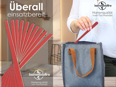 Sandblatt-Nagelfeile Sandblattnagelfeilen 10 Stk, 2-Seitig, Fein und Grob