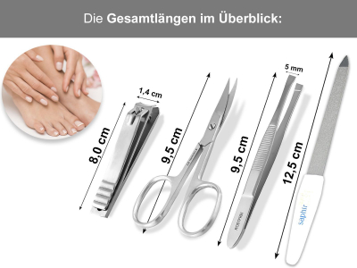 Manikre Set im Leder Etui mit Nagelfeile