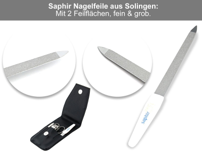 Manikre Set im Leder Etui mit Nagelfeile