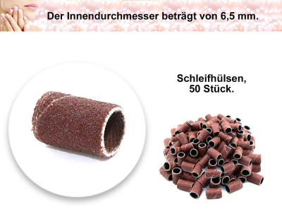 50 Schleifkappen Mittlere Krnung Frser-Set Schleifbnder Schleifhlsen