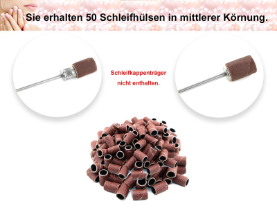 50 Schleifkappen Mittlere Krnung Frser-Set Schleifbnder Schleifhlsen