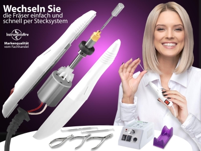 Pedik�re Schleifger�t inkl. Nagelfr�sern mit Nagelzangen-Set