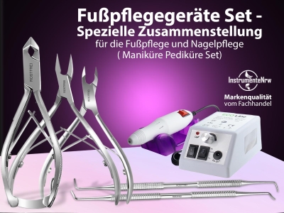 Pedik�re Schleifger�t inkl. Nagelfr�sern mit Nagelzangen-Set