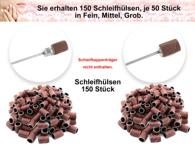 150 Schleifhlsen Schleifbnder je 50 Stck Grob Mittel Fein