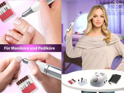 Fu�pflegeger�t Manik�re Pedik�re Set mit Schleifh�lsen + Fr�ser-Set