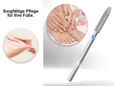 Diamantschleifer Frseraufsatz Frser Bit Fupflege-Schleifer Mittlere Krnung Hornhautfrser fr Nageldesign und Fupflege