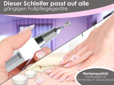 Diamantschleifer Mittlere Krnung Fupflege Spezial Frser Zylinder Side Contour fr Fr przises Arbeiten an verdickten Ngeln sowie an problematischen Hautstellen