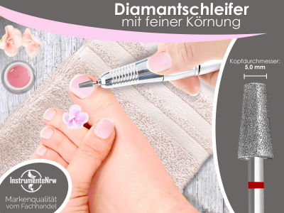 Diamantschleifer Nagelfrser Fupflege Frser fr Ngel Konus Fein fr feinere an den Nagelhaut Ngeln und Hornhaut