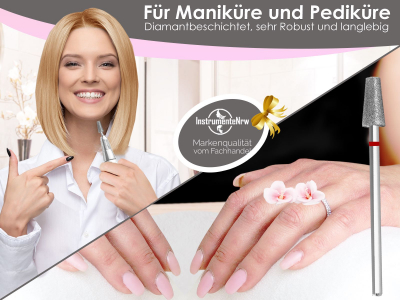 Diamantschleifer Nagelfrser Fupflege Frser fr Ngel Konus Fein fr feinere an den Nagelhaut Ngeln und Hornhaut