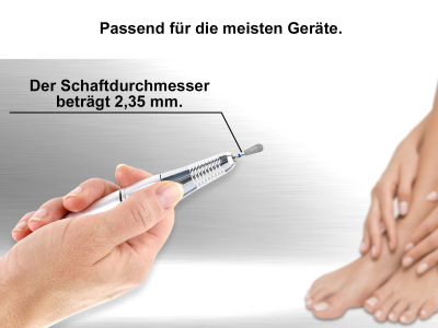 Diamantschleifer Frser Bit Mittlere Krnung fr Arbeiten an Hornhaut Gel Acryl Naturnagel Verhornungen