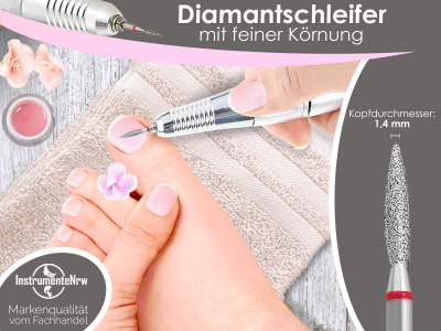 Feiner Diamantschleifer Nagelfrser fr Schleifarbeiten an Haut und Nagel Fupflege Pedikre Manikre Nailart Gelngel