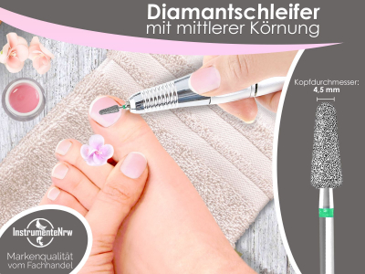 Fupflege Diamantschleifer Nagelfrser Grob Knospe Manikre Pedikre zur Hornhautentfernung, Gel, Acryl, Naturnagel und Verhornungen